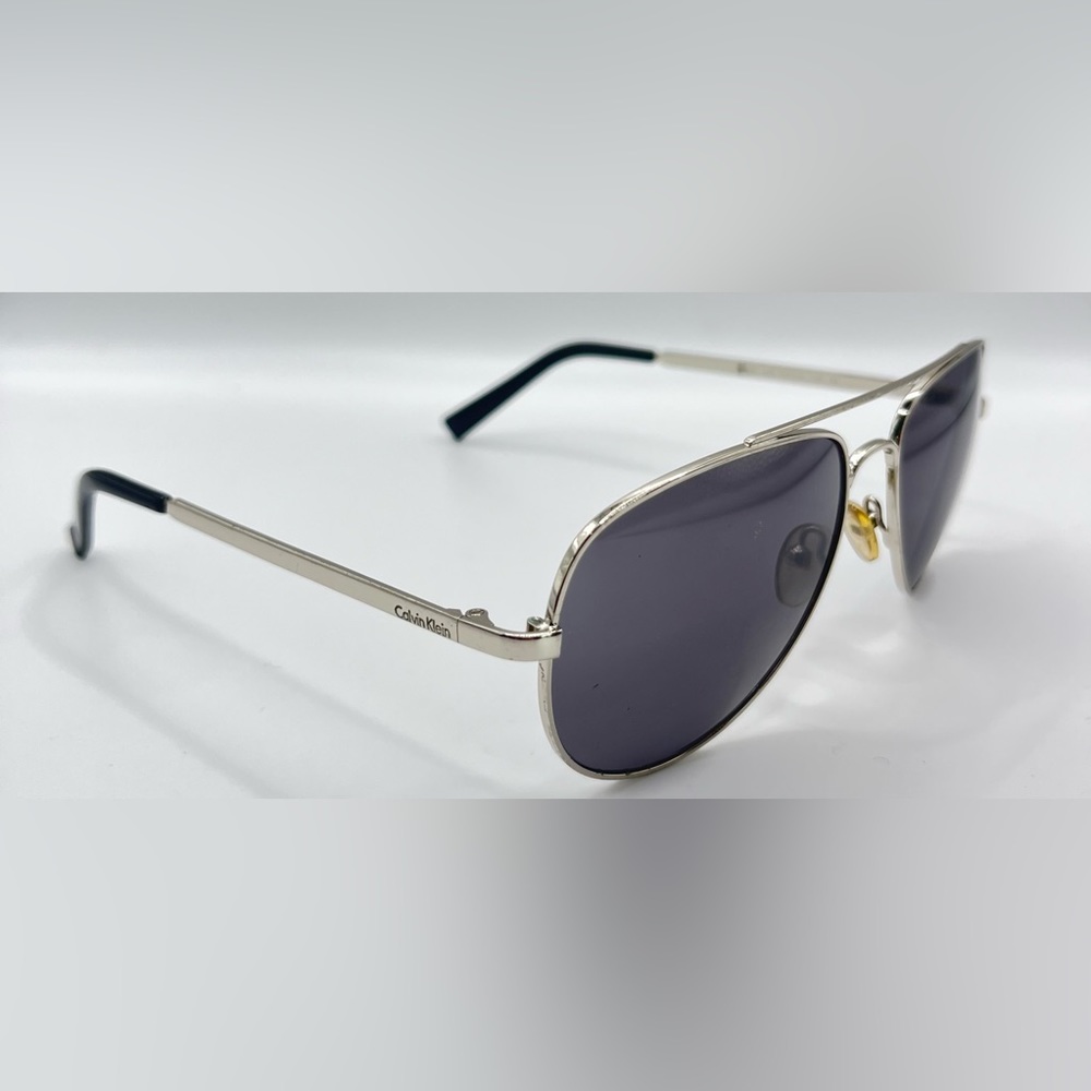 Calvin Klein R1595 Silver Pilot Sunglasses Frames - Picture 1 of 8